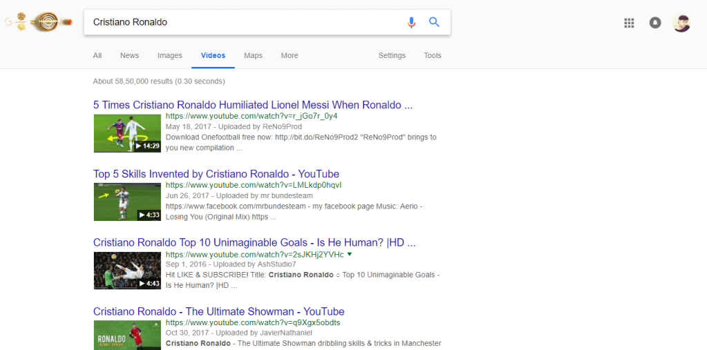 Video Search Results Optimization 