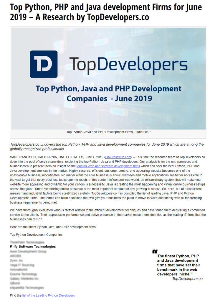 Top Python App Development Company