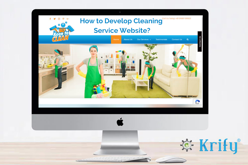 Cleaning service website development